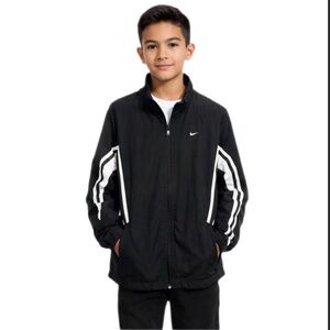 Nike Kids Black & White Zip Jacket — Size 12/14